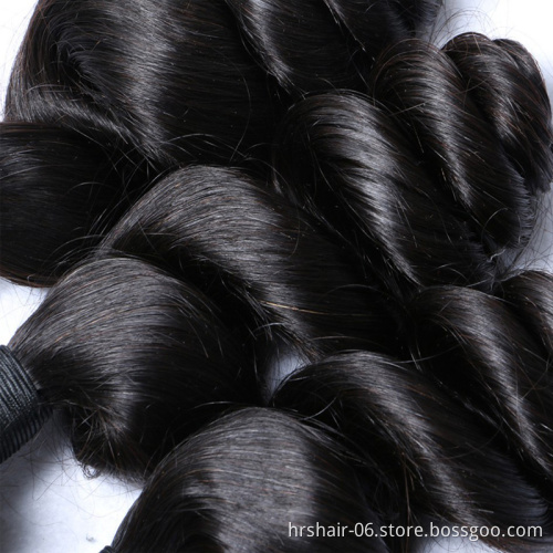 Factory 100% Unprocessed Virgin cuticle aligned malaysian hair loose curl human hair bundle with closure
